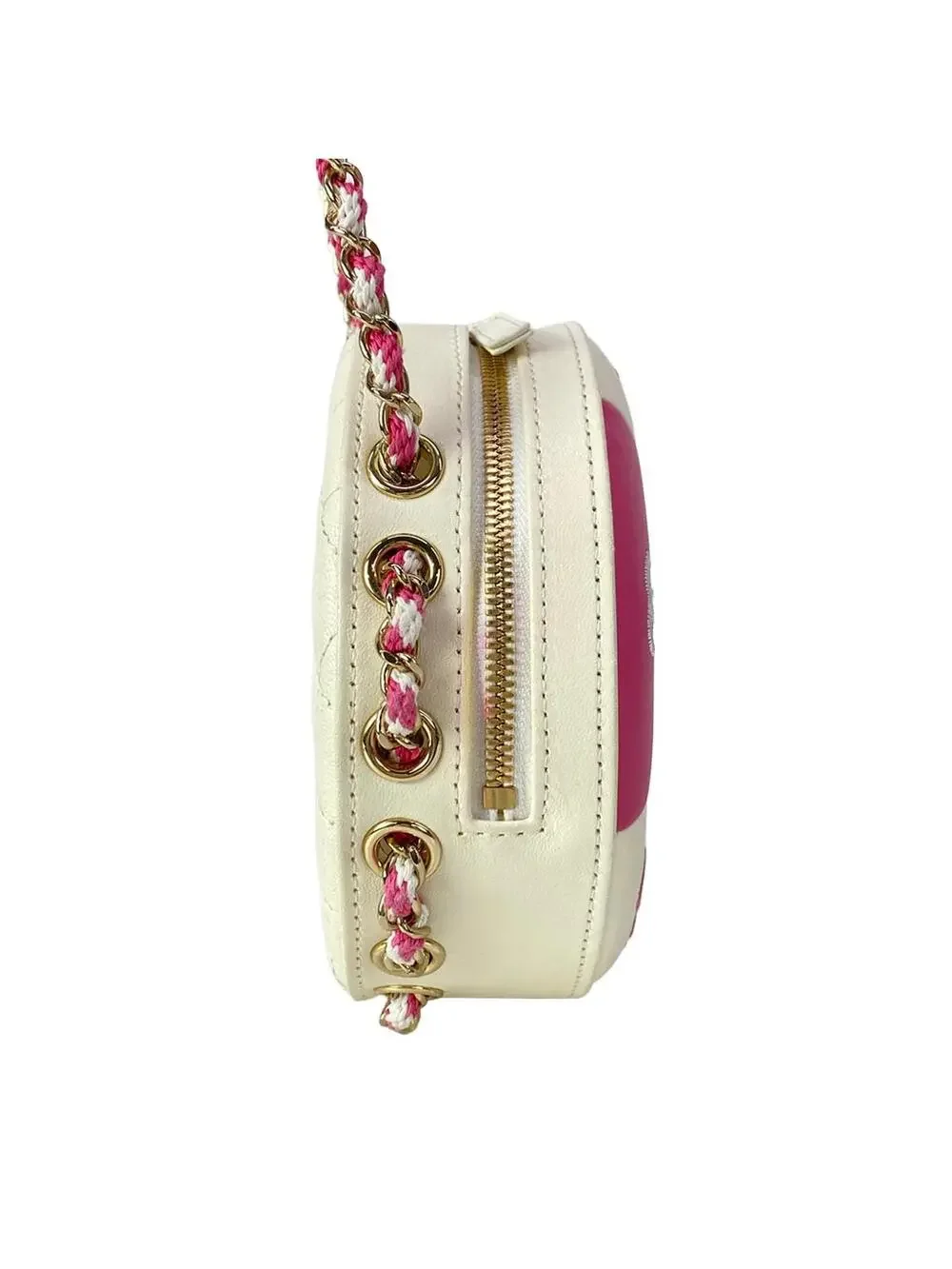 Chanel Cream Pink Clear Lambskin Vinyl #305537C22B